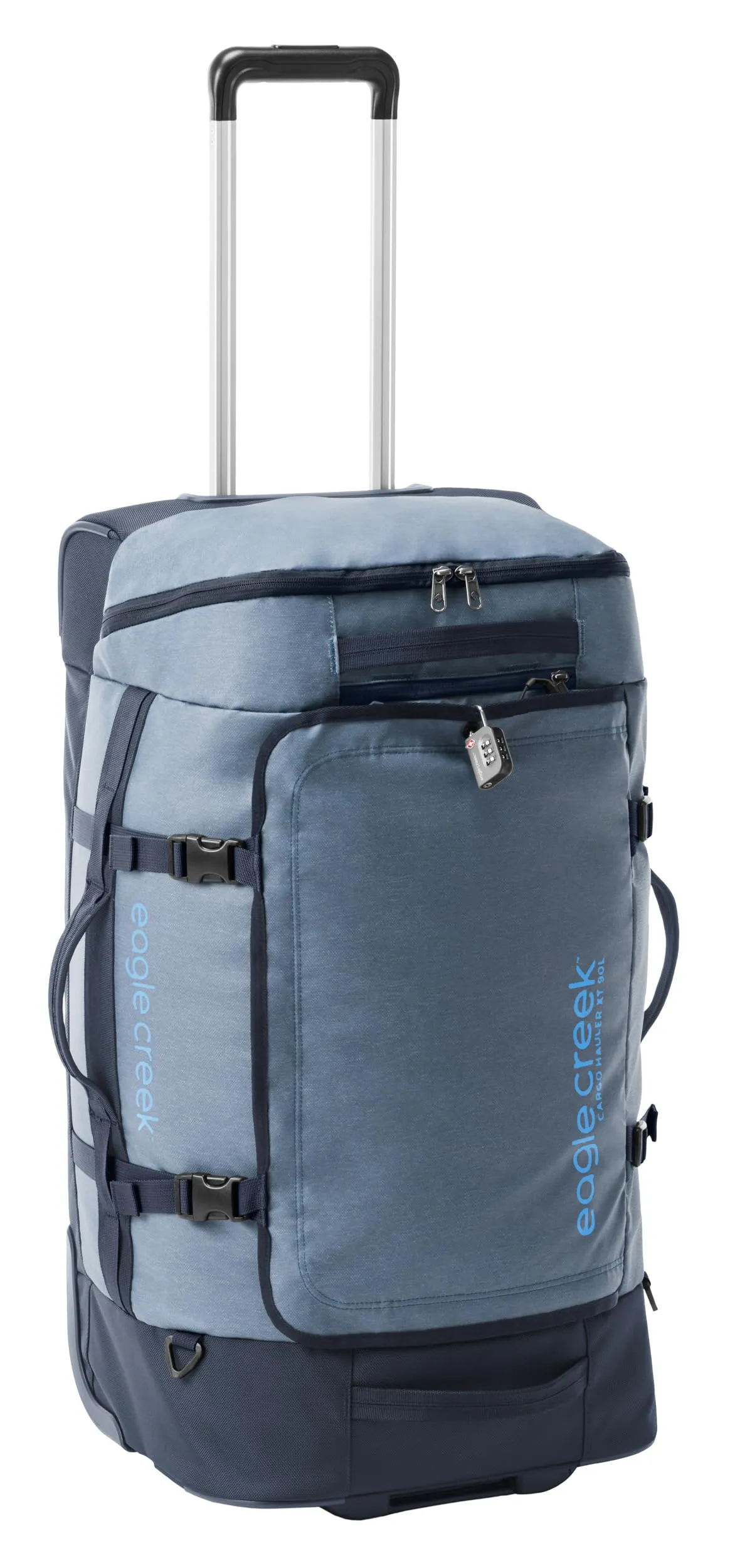 Eagle Creek Cargo Hauler XT Wheeled Luggage Duffel with Telescoping Handle and Straps, Lockable U-Lid, Top Compartment, and Compression Straps Bags Eagle-Creek