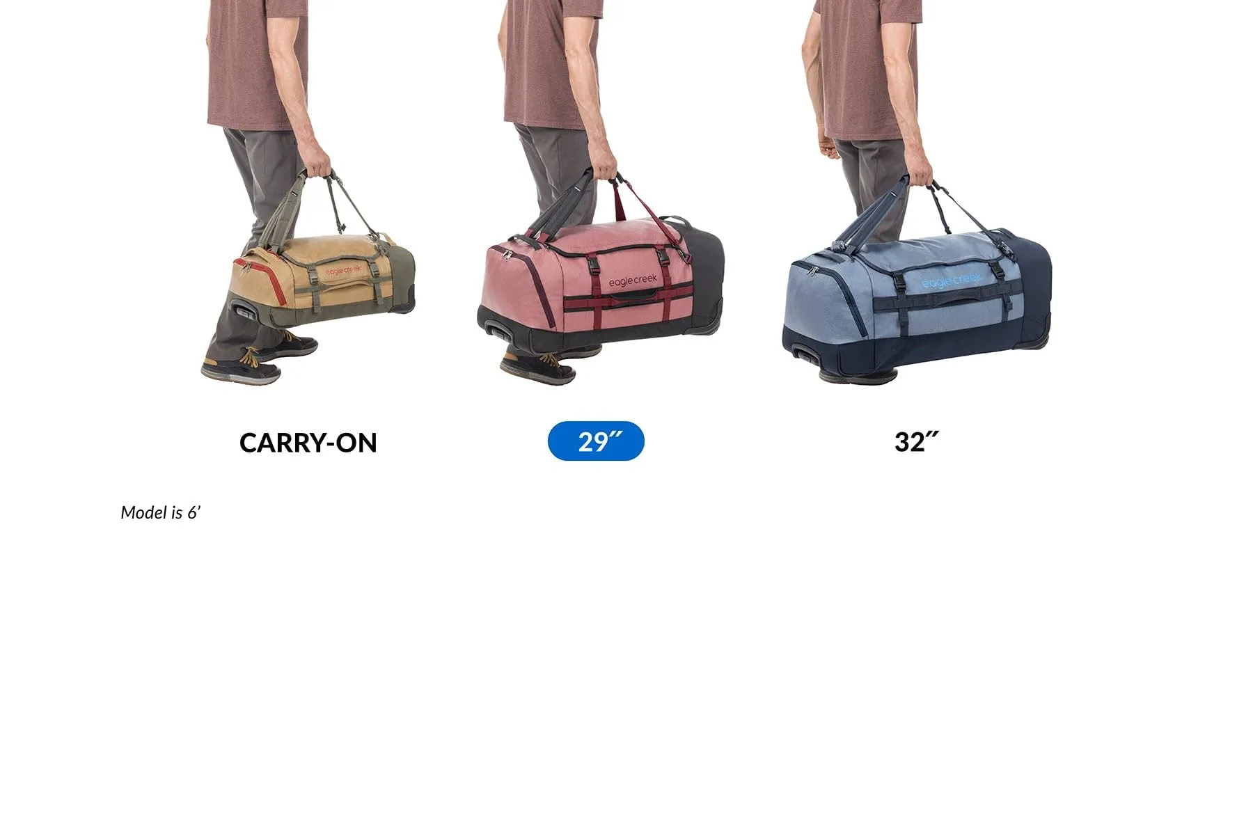 Eagle Creek Cargo Hauler XT Wheeled Luggage Duffel with Telescoping Handle and Straps, Lockable U-Lid, Top Compartment, and Compression Straps Bags Eagle-Creek