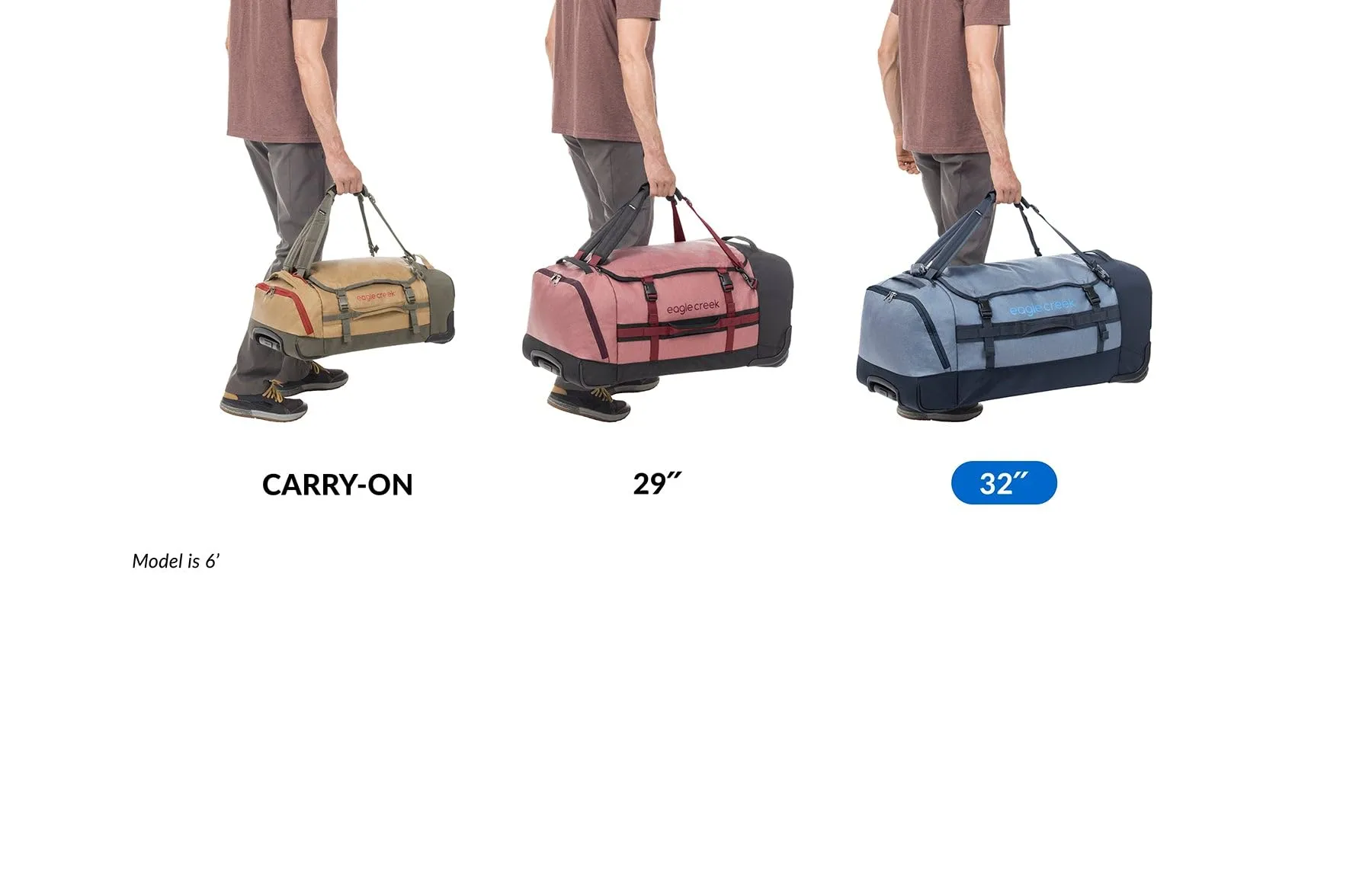 Eagle Creek Cargo Hauler XT Wheeled Luggage Duffel with Telescoping Handle and Straps, Lockable U-Lid, Top Compartment, and Compression Straps Bags Eagle-Creek