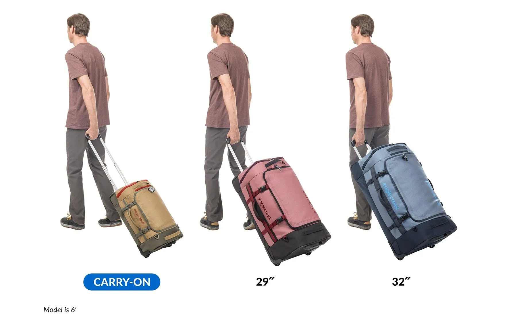 Eagle Creek Cargo Hauler XT Wheeled Luggage Duffel with Telescoping Handle and Straps, Lockable U-Lid, Top Compartment, and Compression Straps Bags Eagle-Creek