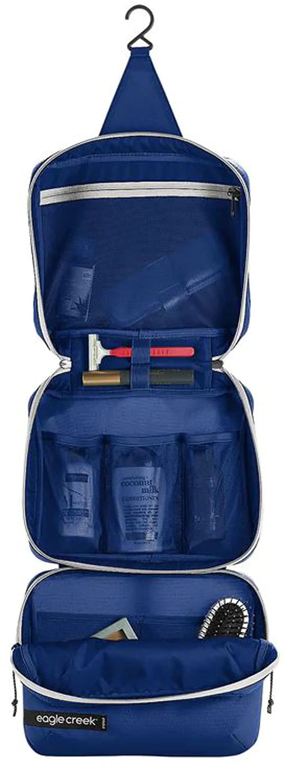 eagle creek Pack-It Reveal Trifold Toiletry Bag Featuring 3 Large Compartments with Elastic and Zip Organizers Made with Durable, Water-Repellent Materials Bags Eagle-Creek