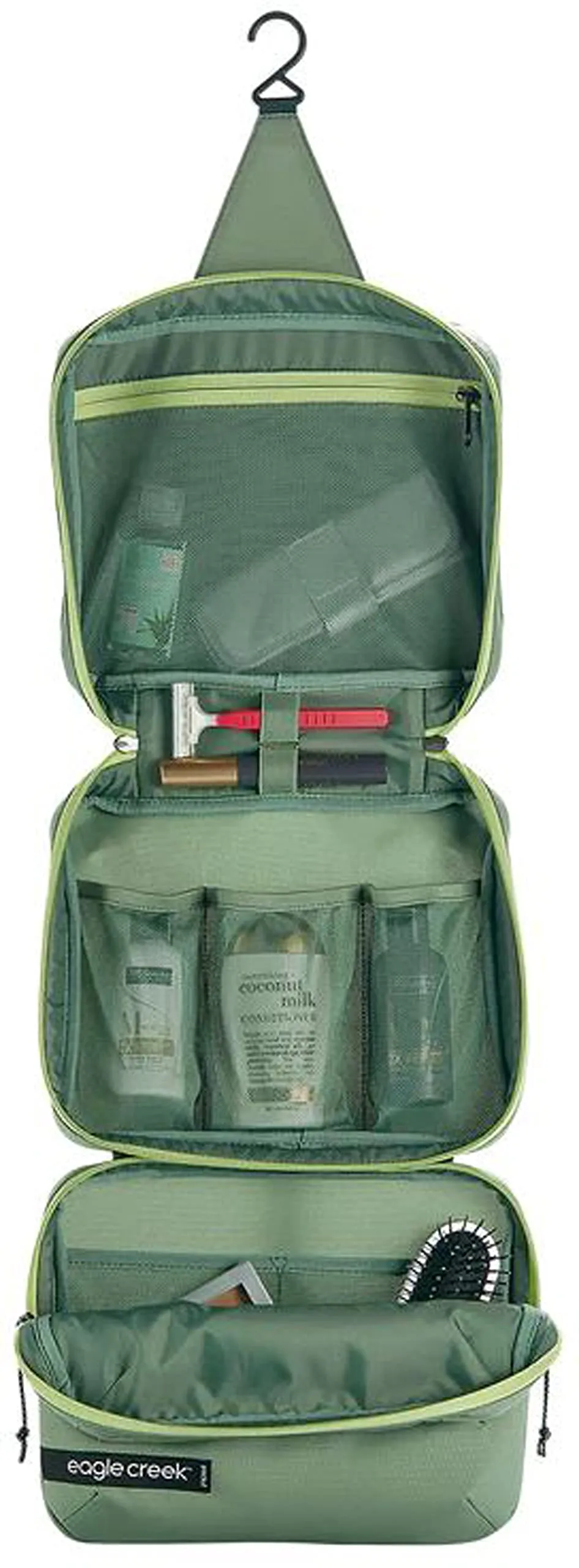 eagle creek Pack-It Reveal Trifold Toiletry Bag Featuring 3 Large Compartments with Elastic and Zip Organizers Made with Durable, Water-Repellent Materials Bags Eagle-Creek