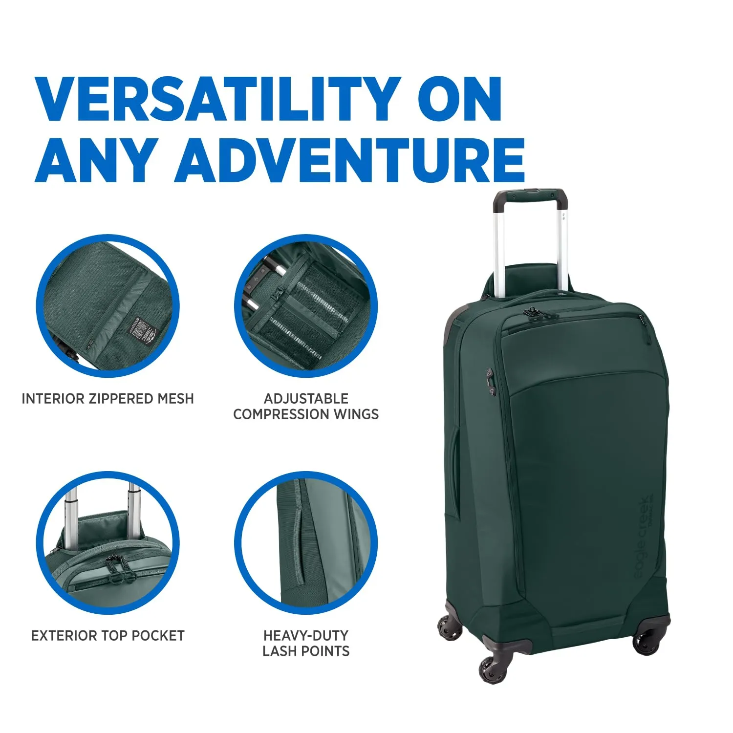 Eagle Creek Tarmac XE 28" Large Check in 4 Wheeled Luggage, 95L Bags Eagle-Creek