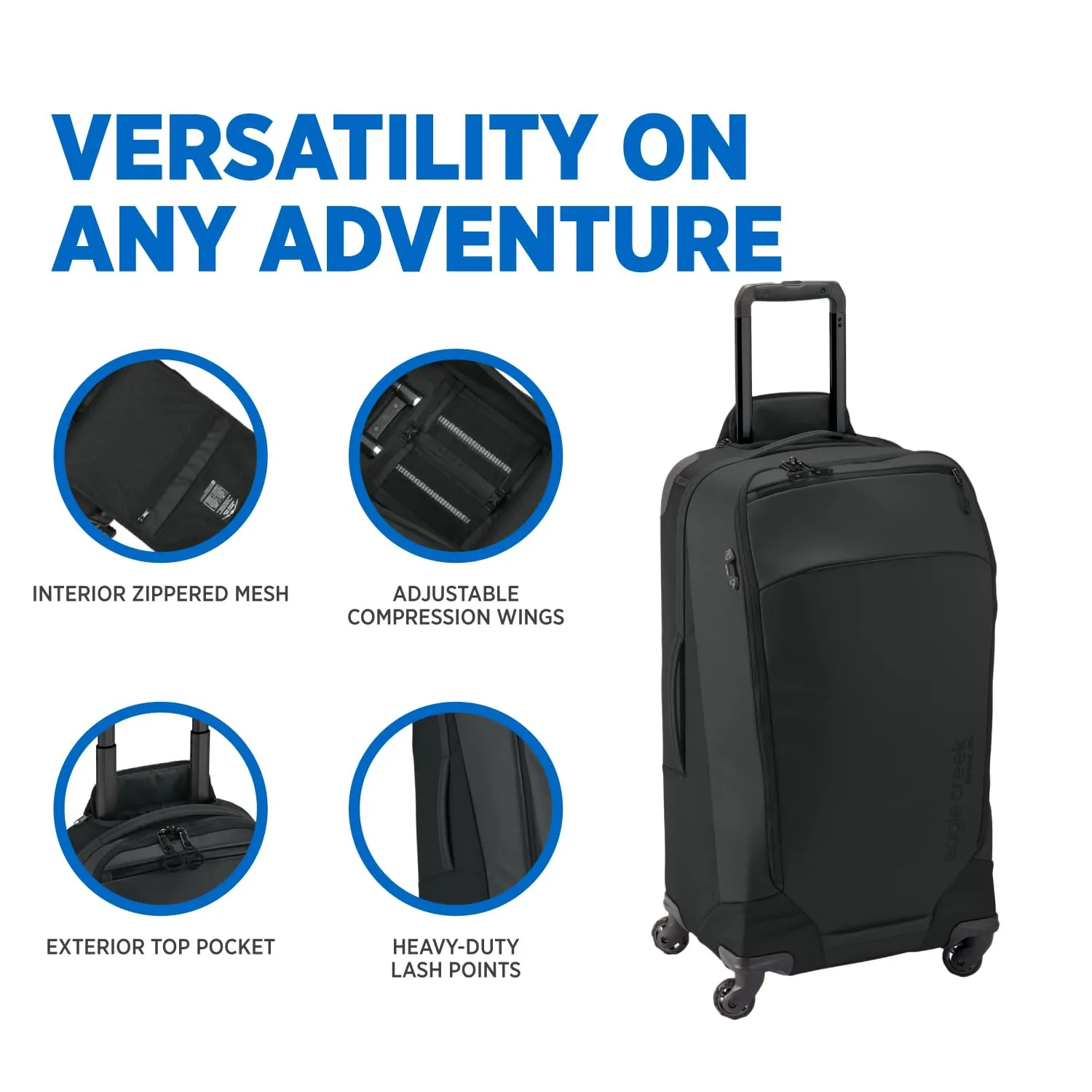 Eagle Creek Tarmac XE 28" Large Check in 4 Wheeled Luggage, 95L Bags Eagle-Creek