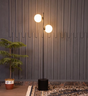 Eclipse 2 Glass Ball Floor Lamp By Shoppeefry garden LED light