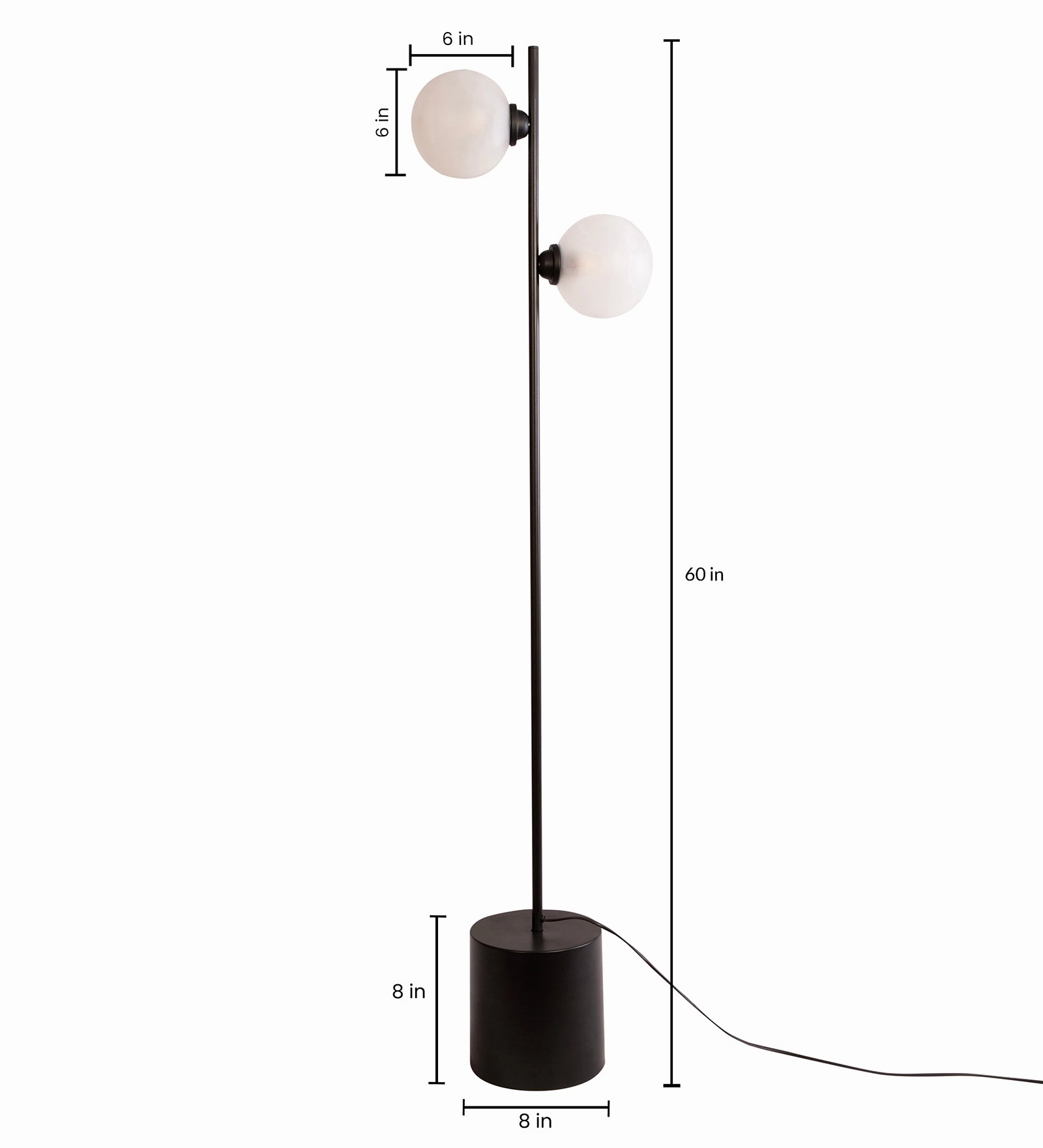Eclipse 2 Glass Ball Floor Lamp By Shoppeefry