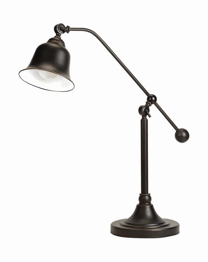 Eduardo Bell Shade Table Lamp Dark Bronze mini decorative bulb