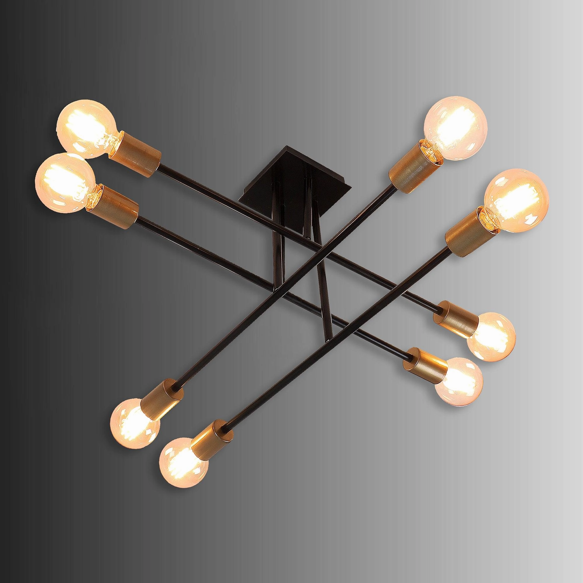 Eight Head Sputnik Black Mordern Chandelier By SS Lightings