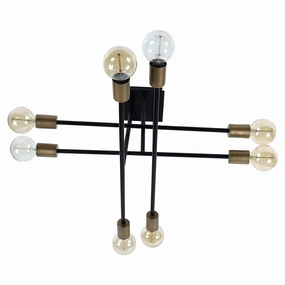 Eight Head Sputnik Black Mordern Chandelier By SS Lightings contemporary ceiling fixture