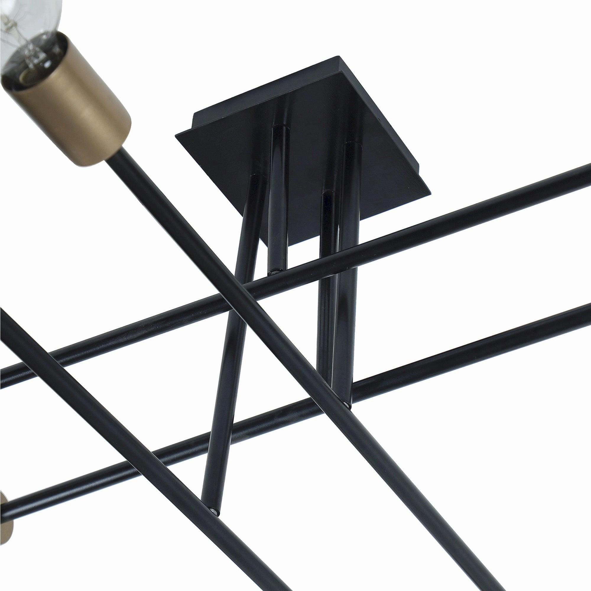 Eight Head Sputnik Black Mordern Chandelier By SS Lightings
