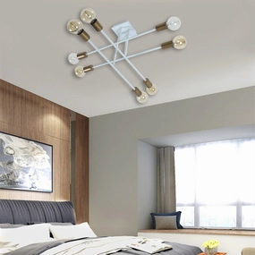 Eight Head Sputnik White Mordern Chandelier By SS Lightings contemporary ceiling fixture