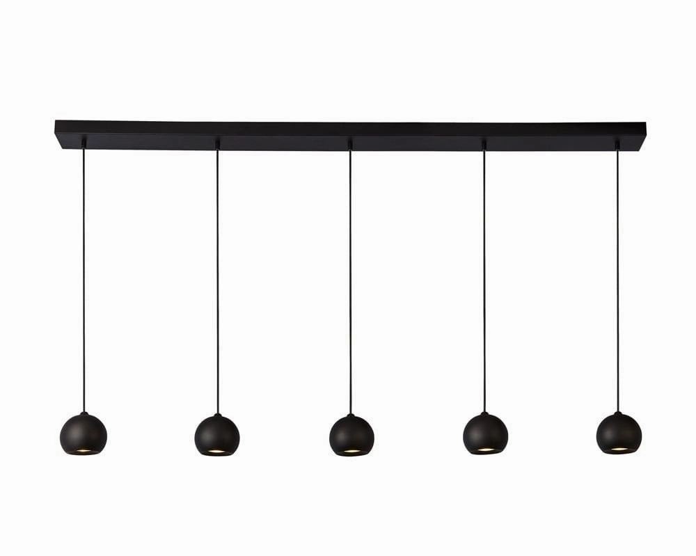 Eindhoven 5 Light Matt Black Bar Ceiling Pendant Searchlight modern ceiling lamp