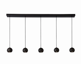 Eindhoven 5 Light Matt Black Bar Ceiling Pendant Searchlight modern ceiling lamp