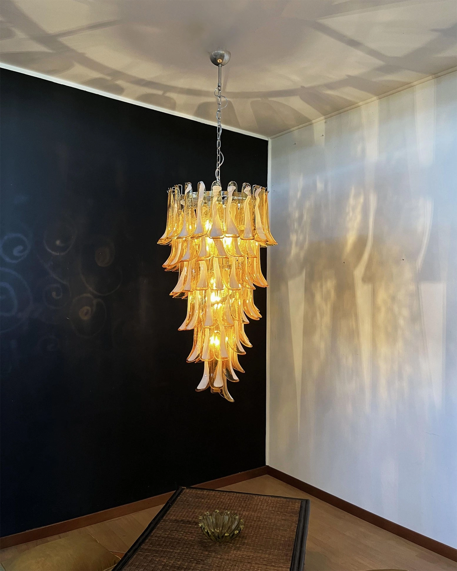Elara Petal Glass Chandelier