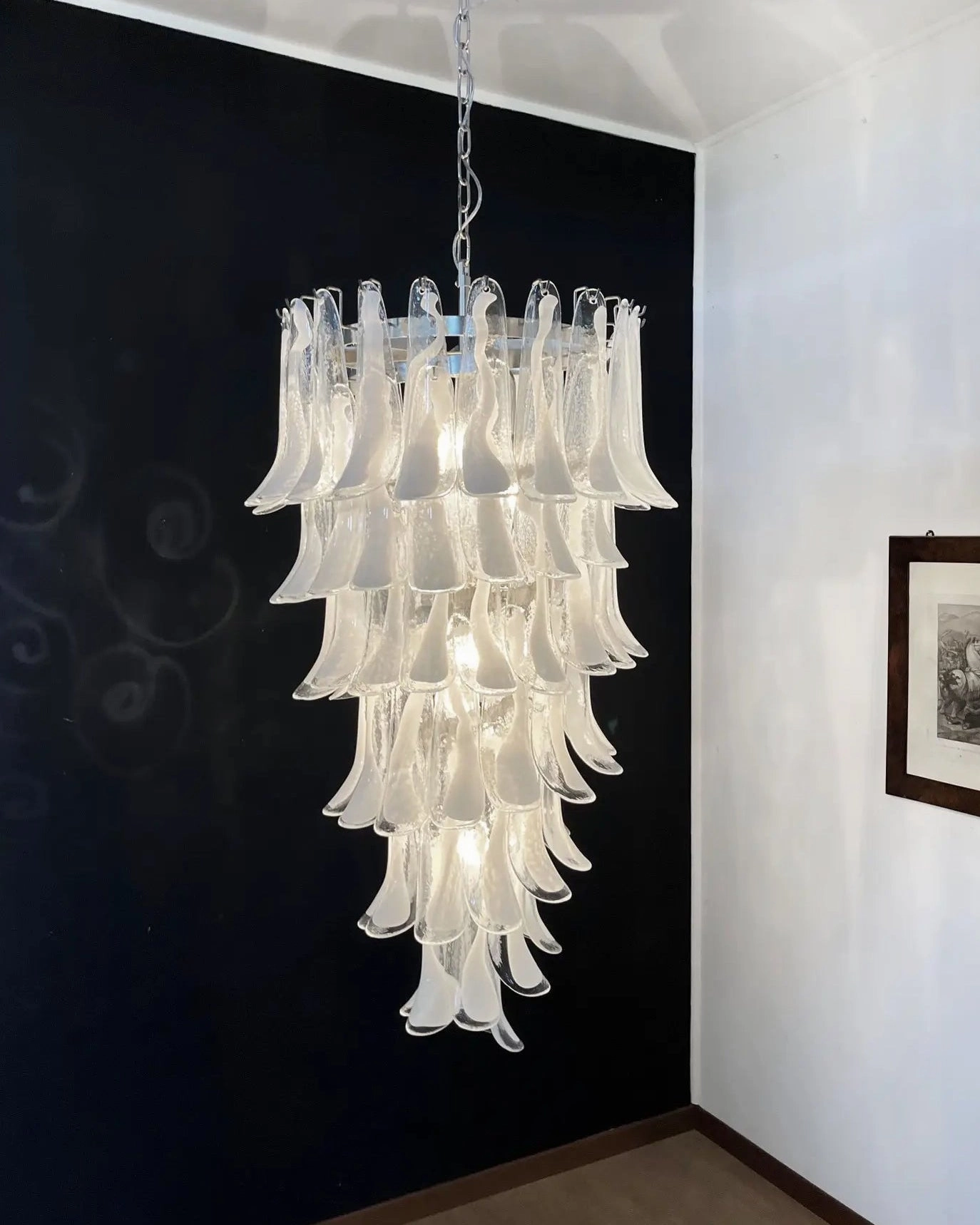 Elara Petal Glass Chandelier