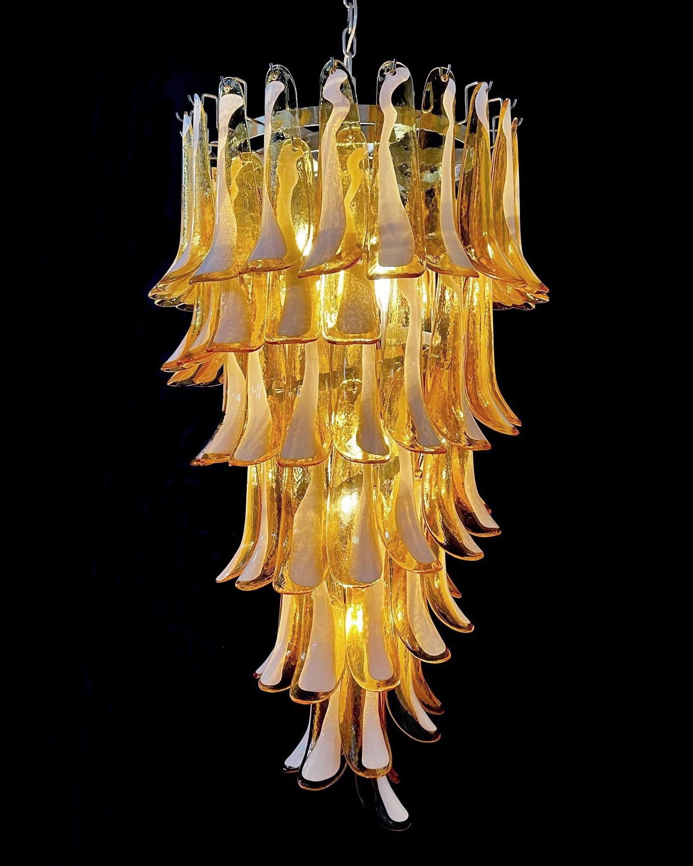 Elara Petal Glass Chandelier
