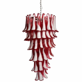 Elara Petal Glass Chandelier flowerpot LED lamp