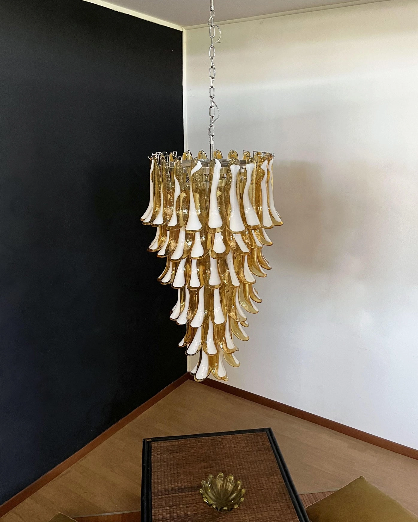Elara Petal Glass Chandelier