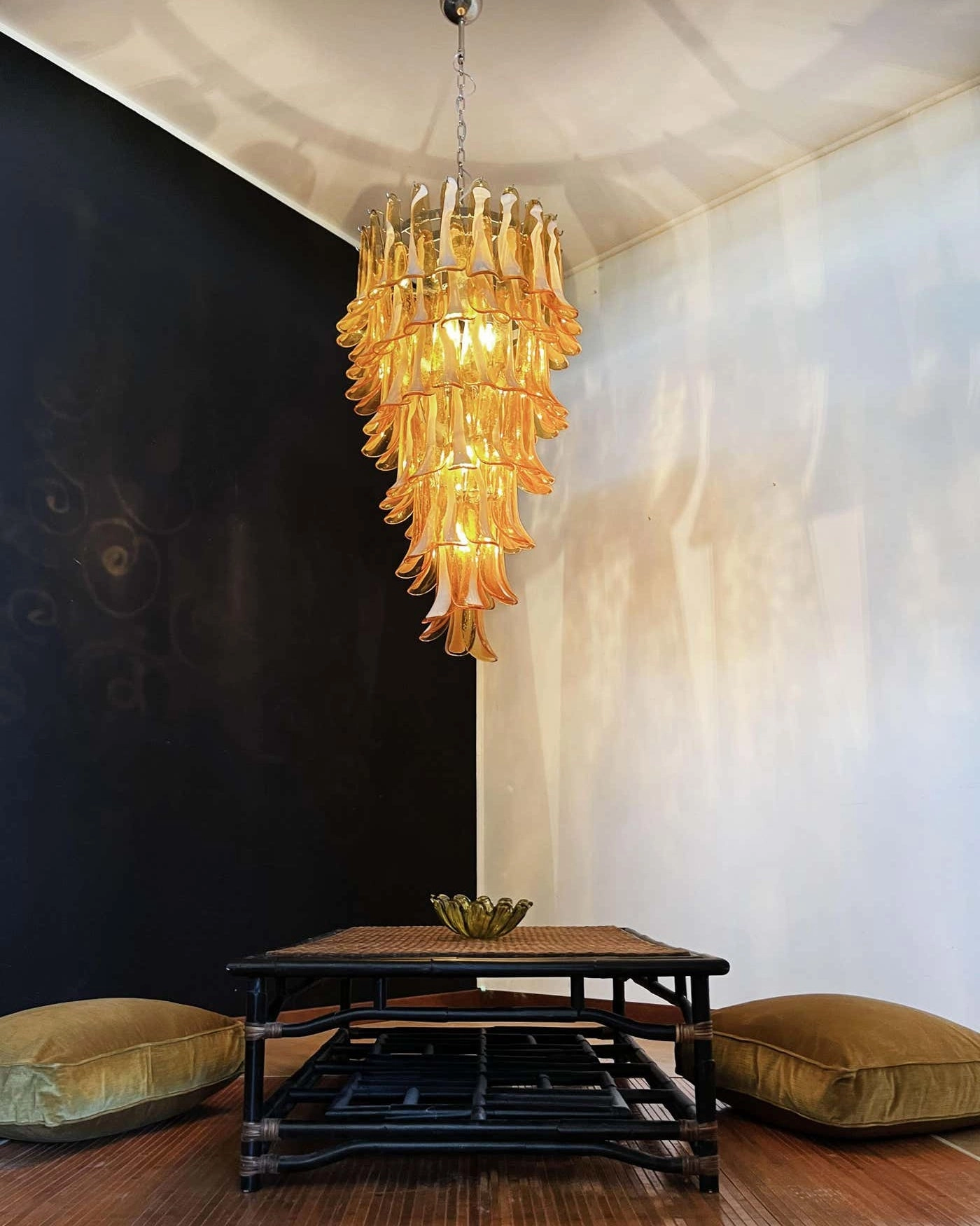 Elara Petal Glass Chandelier