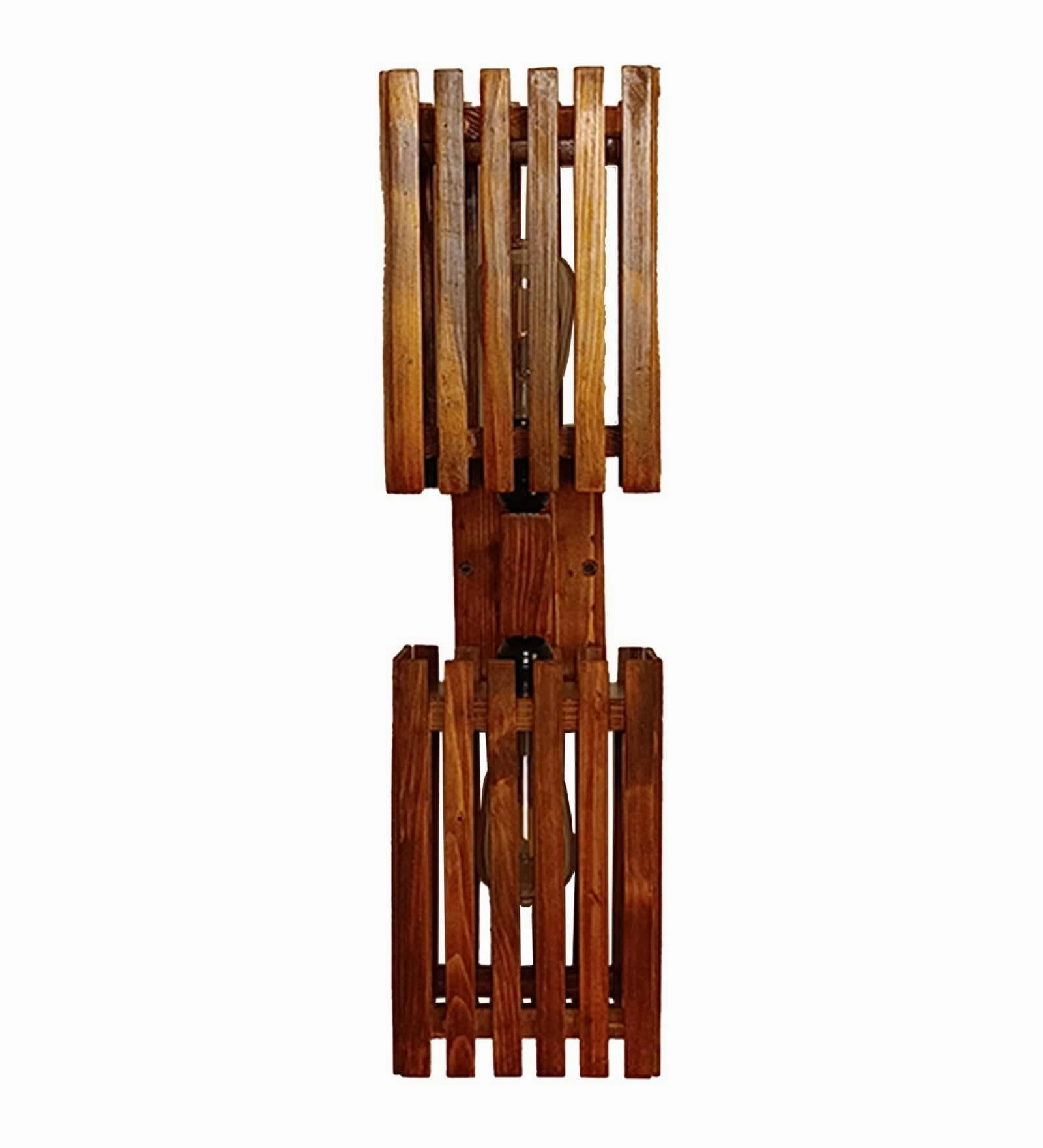 Elegant Duo Brown Wooden Wall Light (BULB NOT INCLUDED)