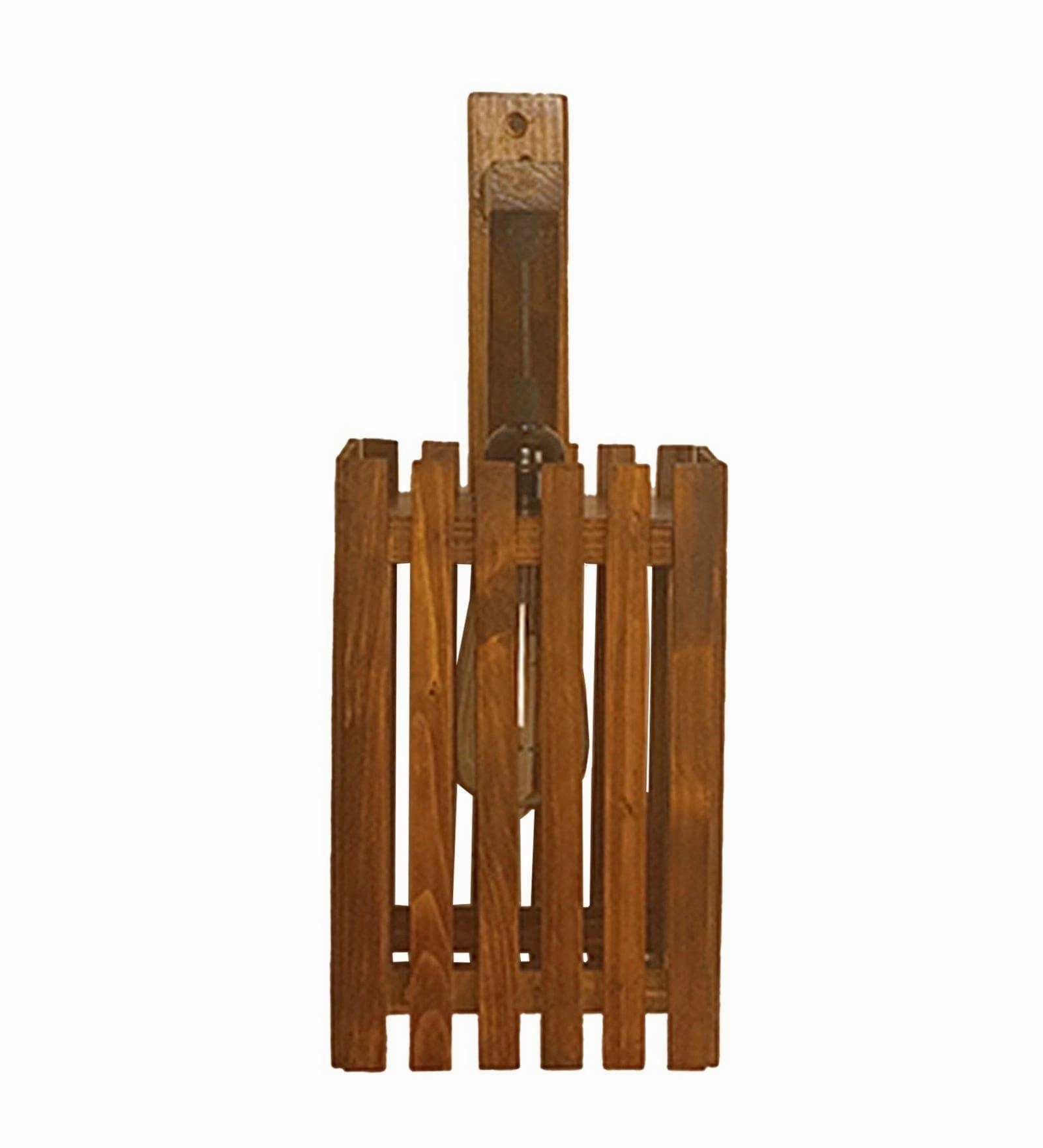 Elegant L Brown Wooden Wall Light (BULB NOT INCLUDED)