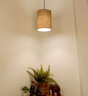 Elementary Brown Wooden Single Hanging Lamp (BULB NOT INCLUDED) contemporary ceiling fixture