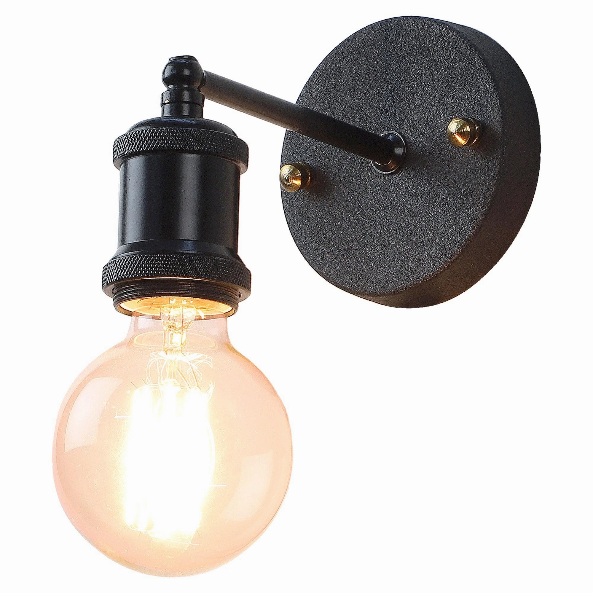 Elements Black Metal Wall Light by SS Lightings