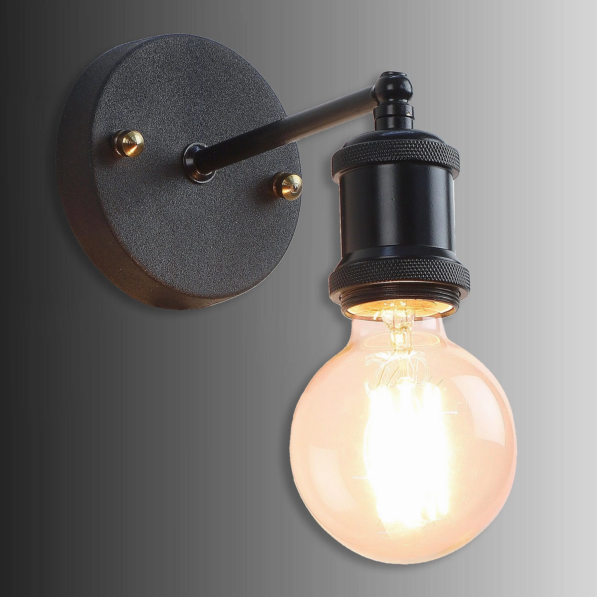 Elements Black Metal Wall Light by SS Lightings