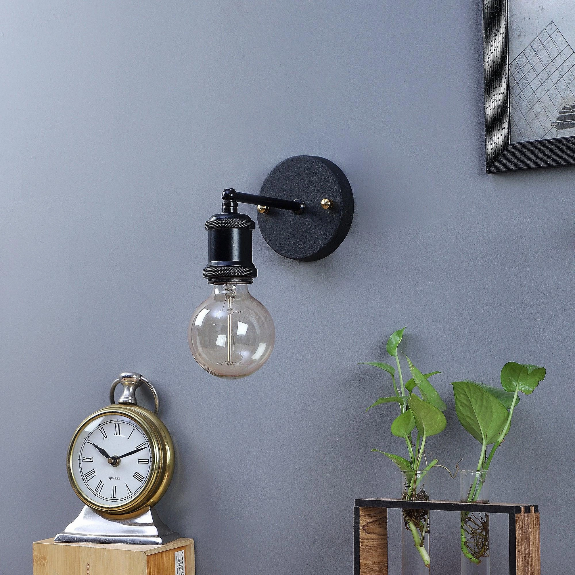 Elements Black Metal Wall Light by SS Lightings vintage desk lamp
