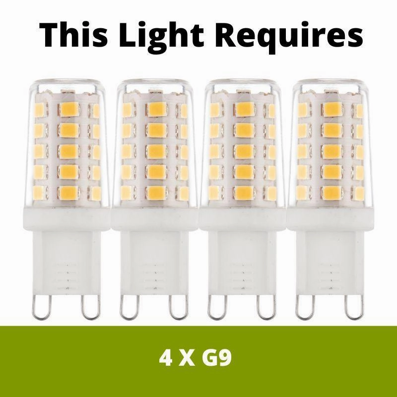 Elise I 4 Light Chrome & Crystal Bar Pendant Ceiling Light
