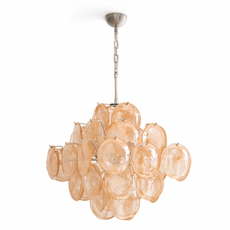 Ellie Caramel Disc Murano Chandelier