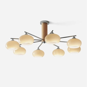 Elliptical Persimmon Chandelier modern modeling table light