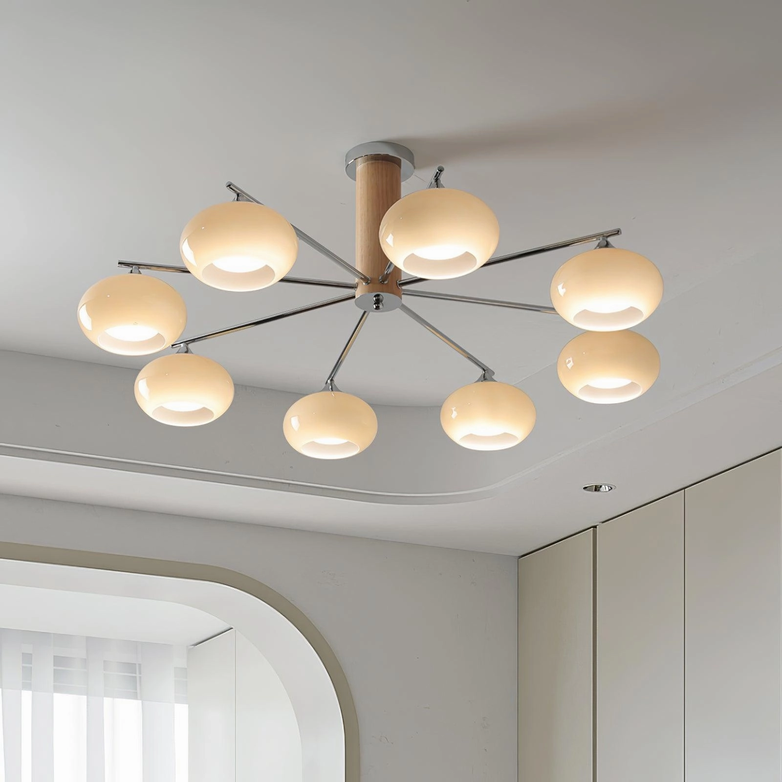 Elliptical Persimmon Chandelier