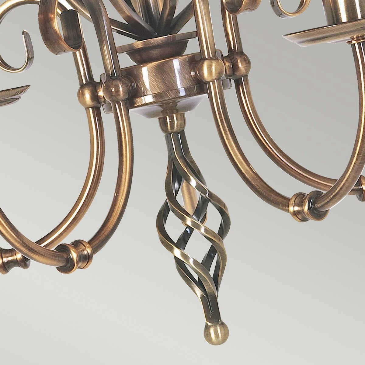 Elstead  Aged Brass 5 Light Chandelier