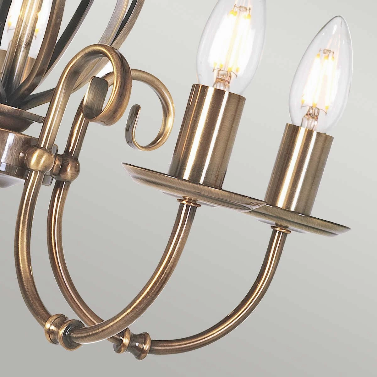 Elstead  Aged Brass 5 Light Chandelier