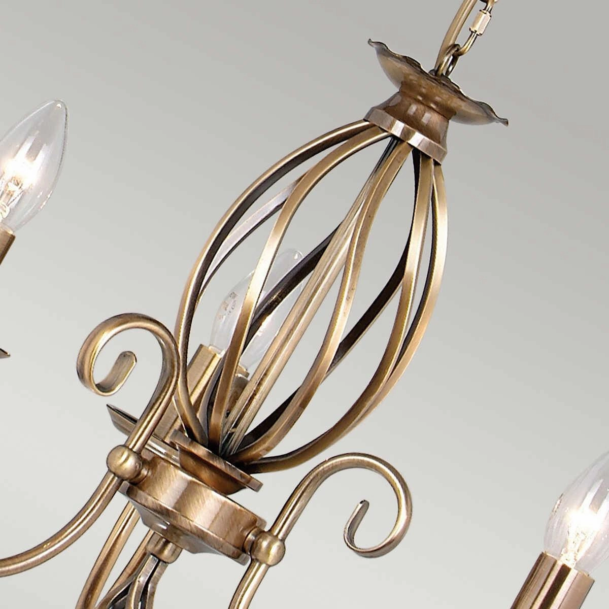 Elstead Artisan Aged Brass 3 Light Chandelier