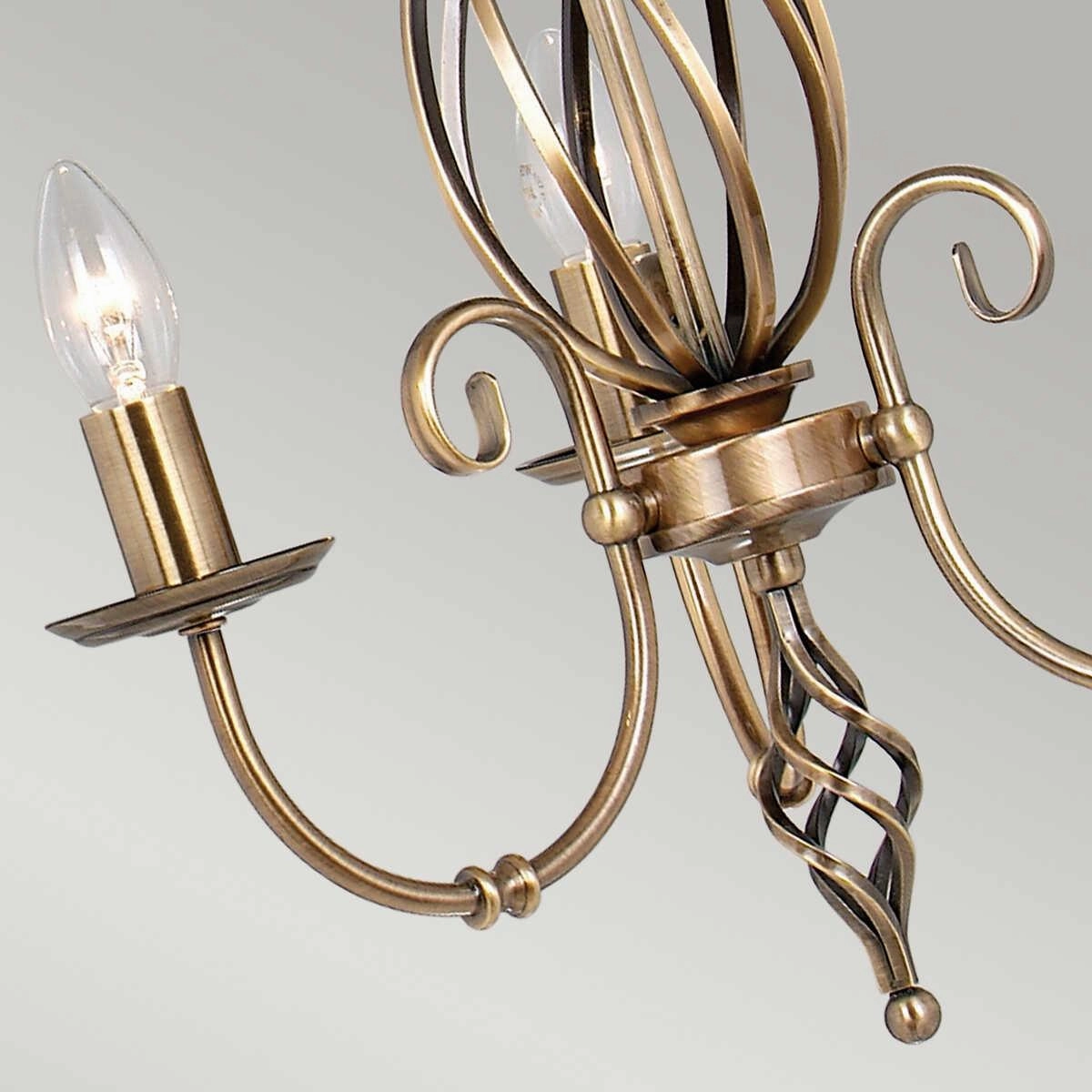 Elstead Artisan Aged Brass 3 Light Chandelier