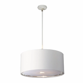 Elstead Balance 1 Light White & Nickel Ceiling Pendant minimalist ceiling light