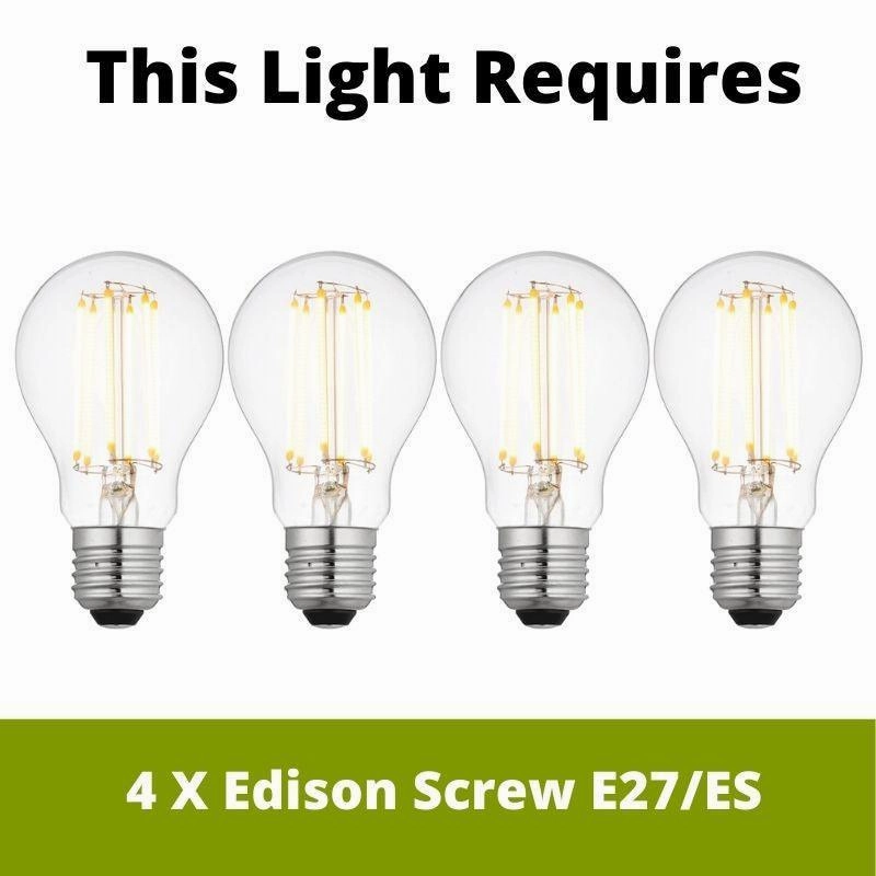 Elstead Balance 4 Light XL Brown & Polished Brass Pendant