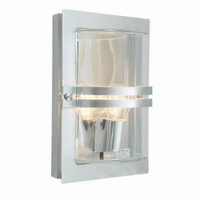 Elstead Basel Galvanised Steel Outdoor Wall Light - Clear outdoor wall lamp