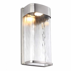 Elstead Bennie Large Brushed Steel Outdoor LED Wall Light outdoor wall lamp
