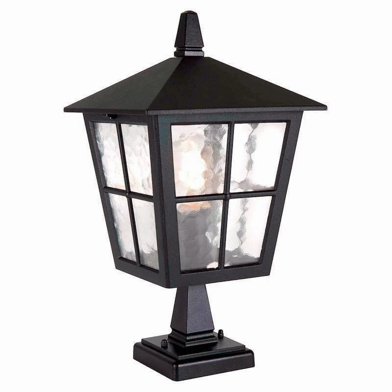 Elstead Canterbury Black Outdoor Pedestal Lantern outdoor wall lamp