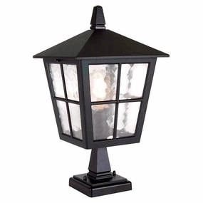 Elstead Canterbury Black Outdoor Pedestal Lantern outdoor wall lamp