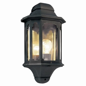 Elstead Chapel Black Exterior Half Wall Light outdoor wall lamp