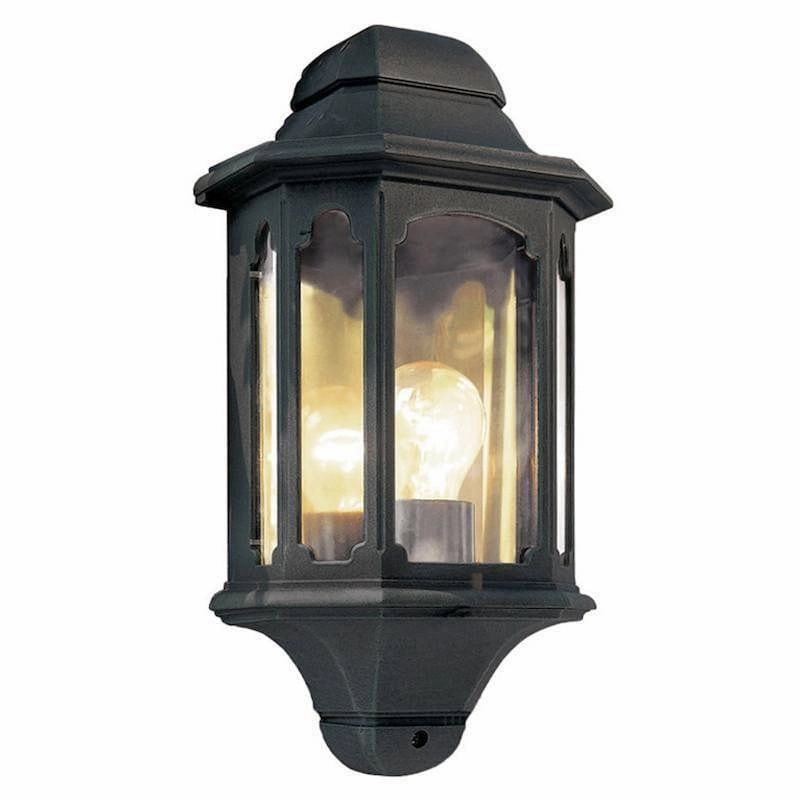 Elstead Chapel Black Exterior Half Wall Light outdoor wall lamp