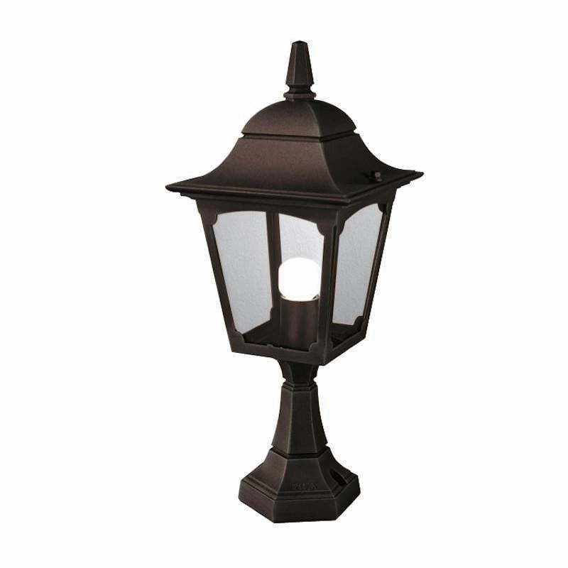 Elstead Chapel Black Outdoor Pedestal Lantern outdoor wall lamp