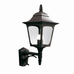 Elstead Chapel Black Outdoor Uplighter Wall Light outdoor wall lamp