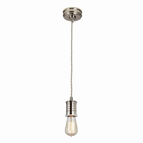 Elstead Douille 1 Light Polished Nickel Ceiling Pendant Light minimalist ceiling light