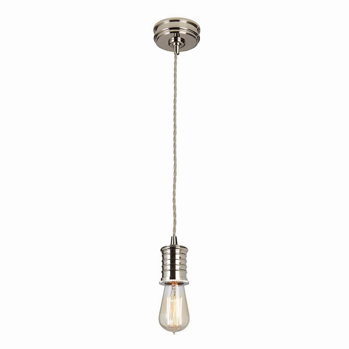 Elstead Douille 1 Light Polished Nickel Ceiling Pendant Light minimalist ceiling light