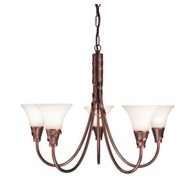 Elstead Emily 5 Light Copper Chandelier Ceiling Light simple ceiling design light